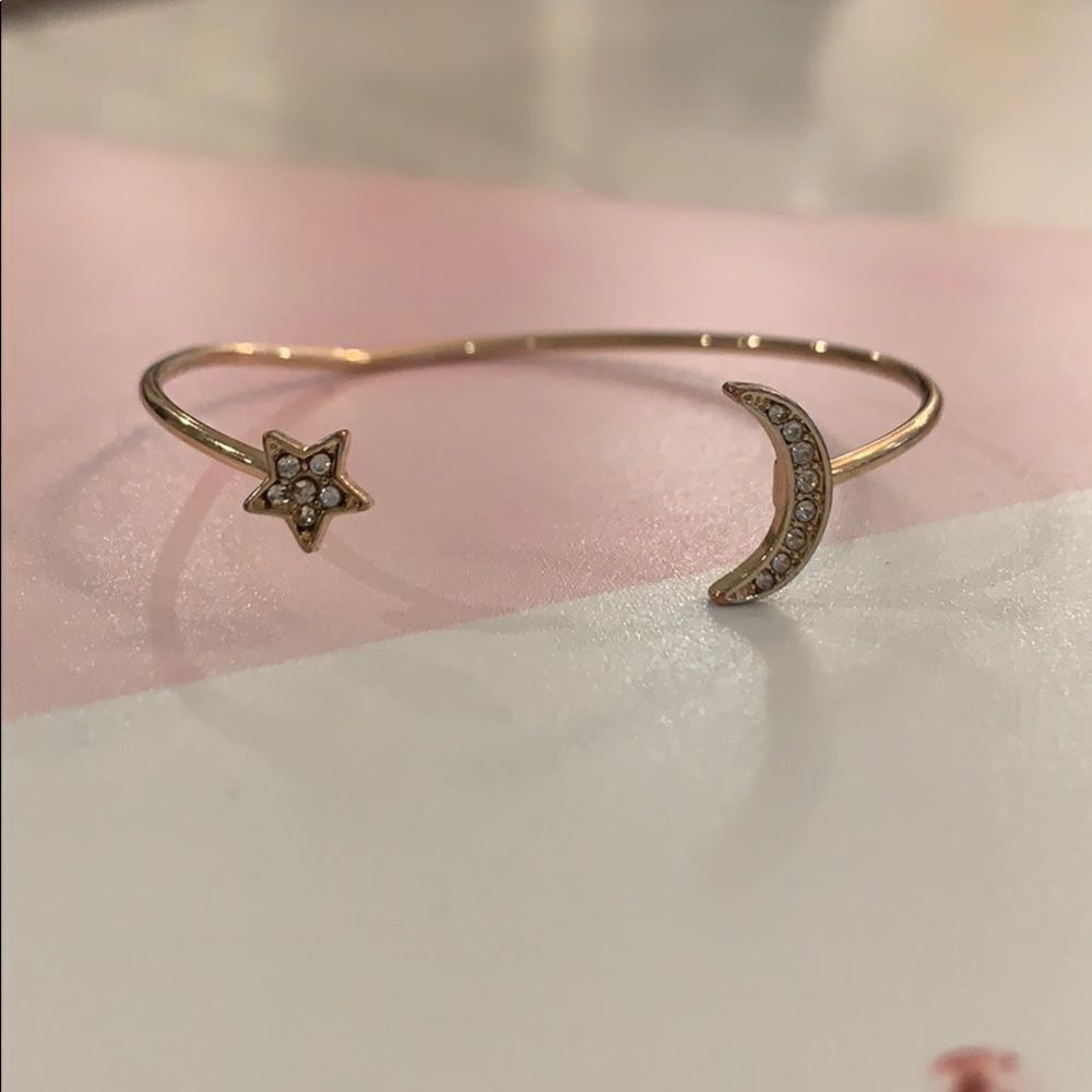 Star and Moon open bracelet